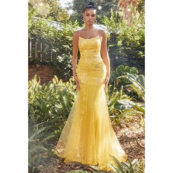 Yellow Andrea and Leo Size 4 Mermaid dress - Picture 1 of 1